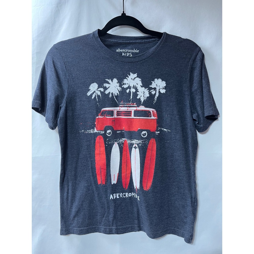 Boys T-Shirt Bundle Abercrombie Nike Champion Blue Gray Charcoal Size L 12-14